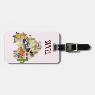 Étiquette À Bagage J'AIME l'étiquette de bagage du Texas