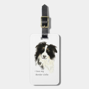 Étiquette À Bagage J'aime ma frontière Collie Chien Animal animal