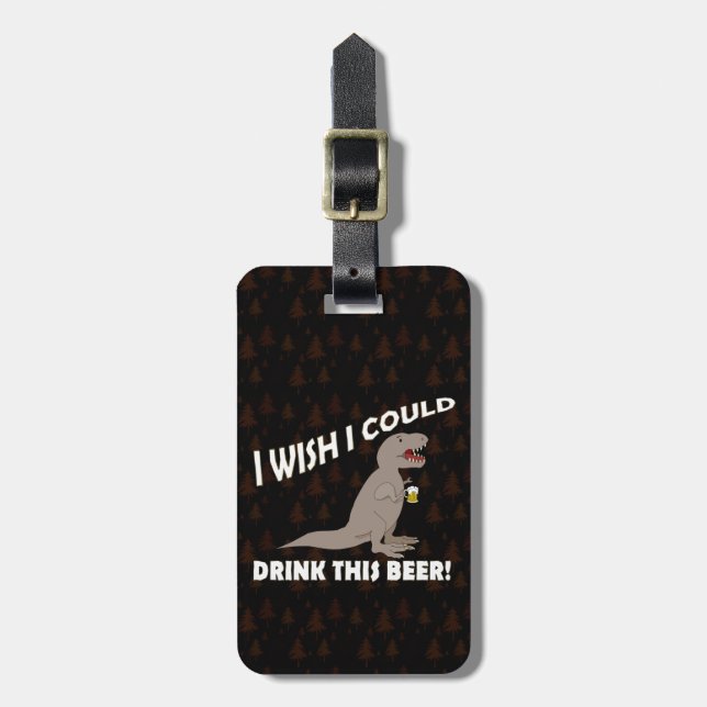 Étiquette À Bagage J'Aimerais Boire Cette Bière. (Devant Vertical)
