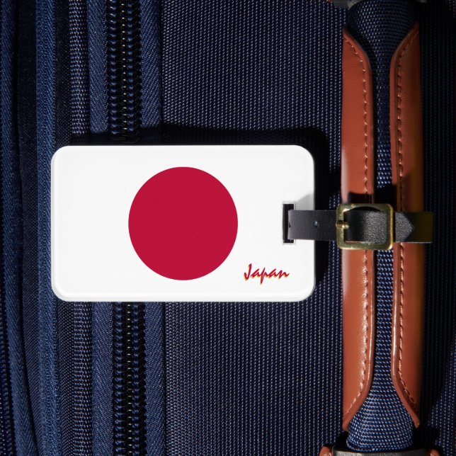 Étiquette À Bagage Japon Balises de bagage, drapeau patriotique japon (Insitu Rectoal 4)