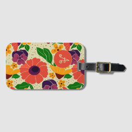 Étiquette À Bagage Jardin animé