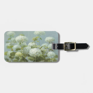 Étiquette À Bagage Jardin blanc d'hortensia