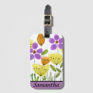 Étiquette À Bagage Jardin de fleurs moderne été personnalisé