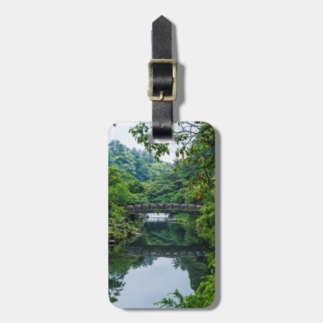 Étiquette À Bagage Jardin et pont coréens (Devant Vertical)
