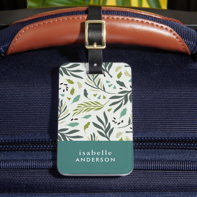 Étiquette À Bagage Jardin Whimsy Greenery Personnalisé (Insitu Rectoal 2)