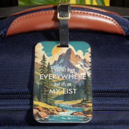 Étiquette À Bagage Je n'ai pas été partout Retro Wanderlust Travel