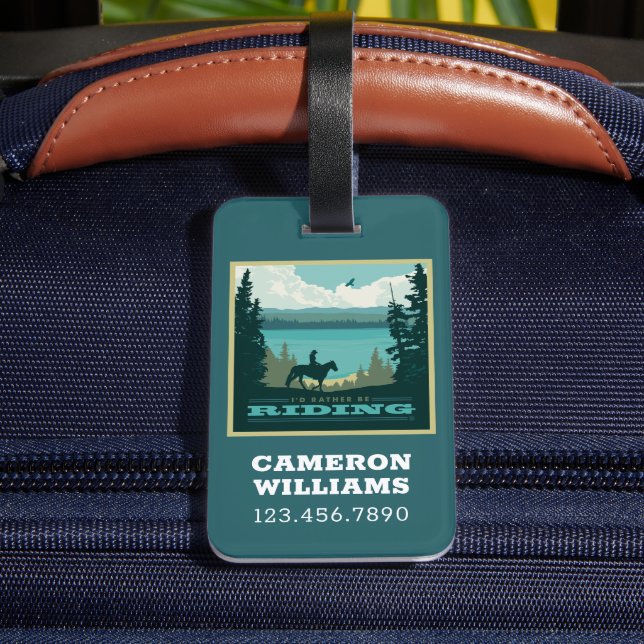 Étiquette À Bagage Je Préférerais Me Rendre (Verso Insitu 4)