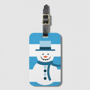 Étiquette À Bagage Je rêve d'un bonhomme de neige blanc