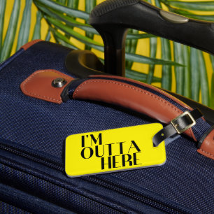 Étiquette À Bagage Je suis dehors ici coloré avec