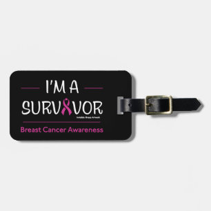 Étiquette À Bagage Je suis un survivant... Cancer du sein