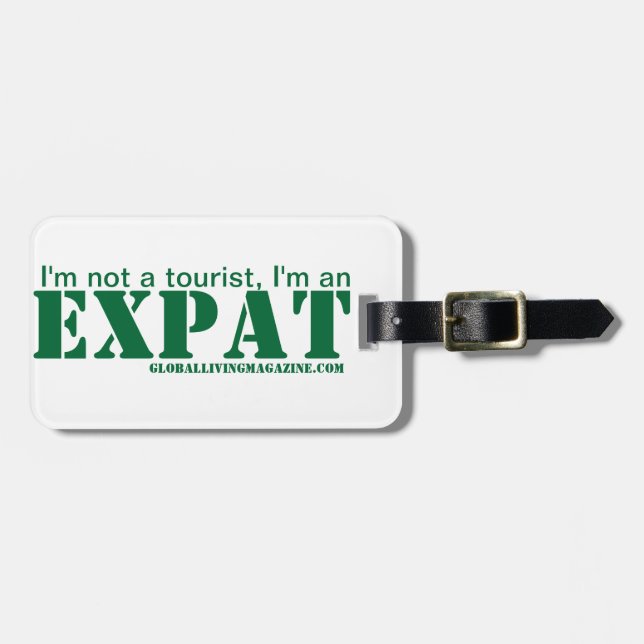 Étiquette À Bagage Je suis une étiquette de bagage d'EXPAT (Devant horizontal)