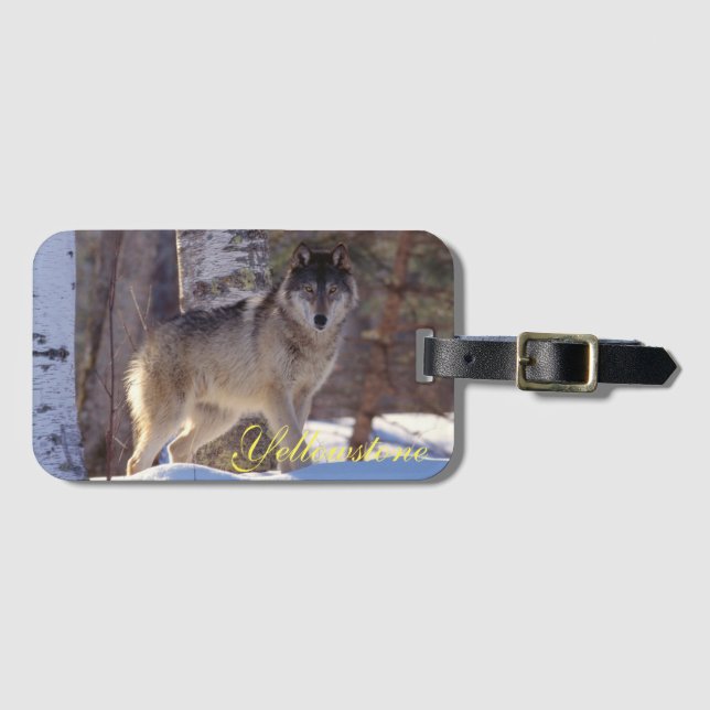 Étiquette À Bagage Jellowstone Luggage Tag Wolf (Devant Horizontal)
