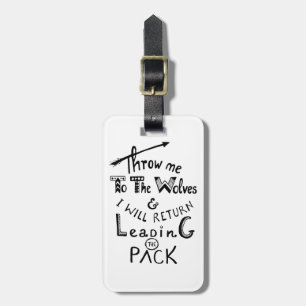 Étiquette À Bagage Jetez-moi aux loups ! Citation motivante