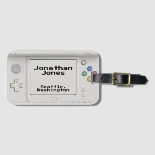 Étiquette À Bagage Jeu électronique à main personnalisé Vieux-École