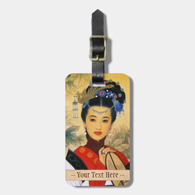Étiquette À Bagage Jeune belle princesse chinoise classique Guo Jin (Devant Vertical)