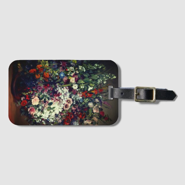 Étiquette À Bagage Joli bouquet de fleurs dans un vase (Devant Horizontal)