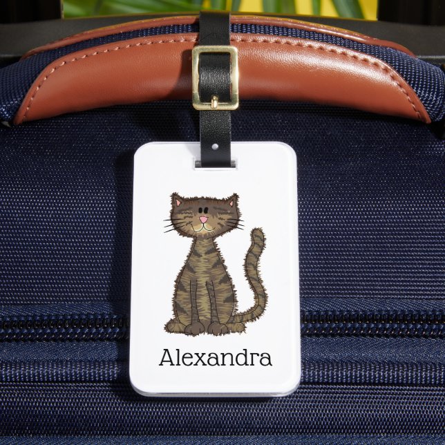 Étiquette À Bagage Joli chat Kitty Personnalisé (Insitu Rectoal 2)