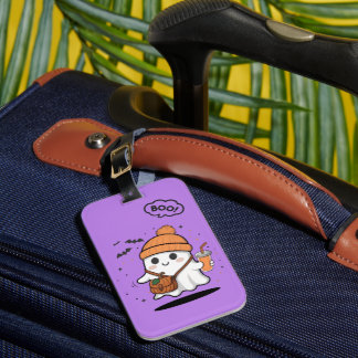 Étiquette À Bagage Joli fantôme d'Halloween esthétique – Kawaii
