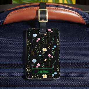 Étiquette À Bagage Joli floral