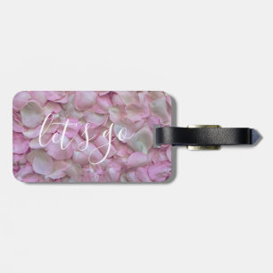 Étiquette À Bagage Joli floral, allons-y citer   étiquette de bagage