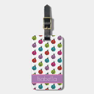 Étiquette À Bagage Joli Motif couleur Ladybug
