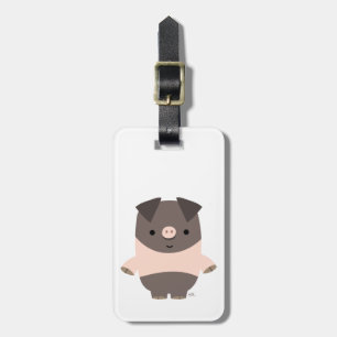 Étiquette À Bagage Joli porte-bagages cochon de dessin animé robuste
