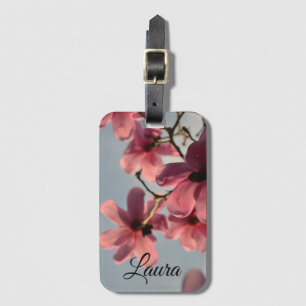 Étiquette À Bagage Joli rose Fleur Élégant Personnalisé