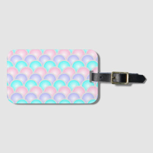 Étiquette À Bagage jolie balance de sirène rose violet pastel