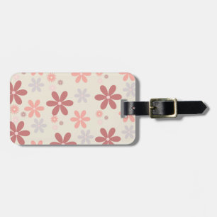Étiquette À Bagage jolie fleur de girly rose