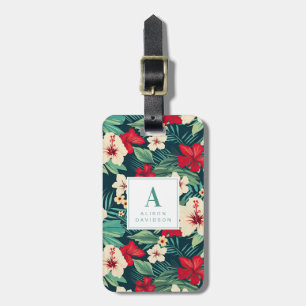 Étiquette À Bagage Jolie Fleurs Hawaiiennes Mots clés