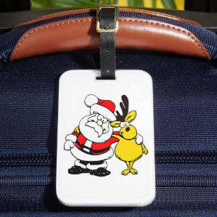 Étiquette À Bagage Jolie Reindeer Noël Golf Design cadeau