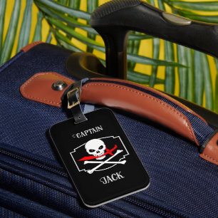Étiquette À Bagage Jolly roger personnalisé (Cutlass)