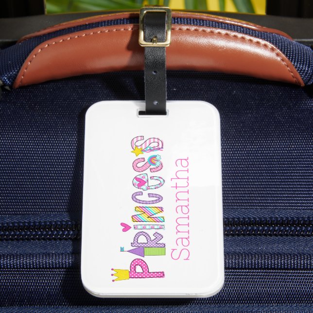 Étiquette À Bagage Jote Princess Alphabet Personnalisé (Insitu Rectoal 2)