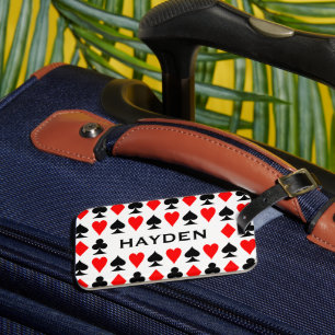Étiquette À Bagage Jouer Carte Convient Motif Personnalisé
