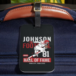 Étiquette À Bagage JOUEUR DE Football Personnalisé Équipe NUMBER Spor