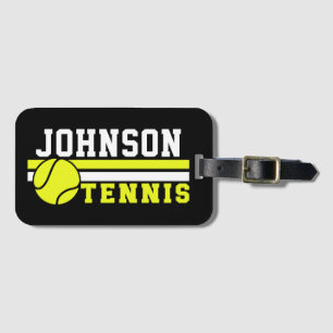 Étiquette À Bagage Joueur de tennis NOM Ball Jeu court personnalisé