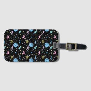 Étiquette À Bagage Joueuses de basket-ball - Motif d'étoiles