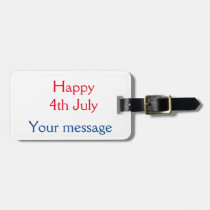 Étiquette À Bagage Joyeux 4 juillet jour de l'indépendance ajoutez no