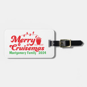 Étiquette À Bagage Joyeux Cruisemas Famille personnalisée