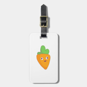 Étiquette À Bagage Joyeux 🥕 de la face supérieure de la carotte