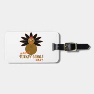 Étiquette À Bagage Joyeux Jour de la grogne turque Thanksgiving