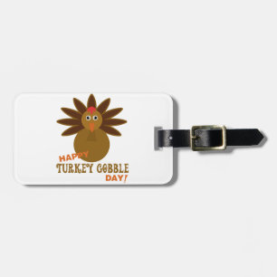 Étiquette À Bagage Joyeux Jour de la grogne turque Thanksgiving