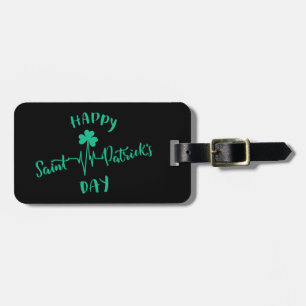 Étiquette À Bagage Joyeux Jour de la Saint Patrick Shamrock d'impulsi