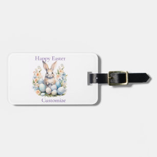 Étiquette À Bagage Joyeux Panier lapin de Pâques Thunder_Cove