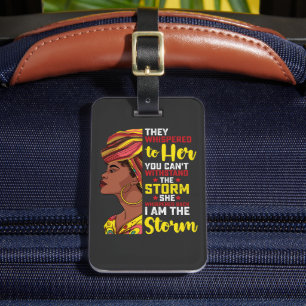 Étiquette À Bagage Junetten Je Suis La Tempête Melanin Black Girl