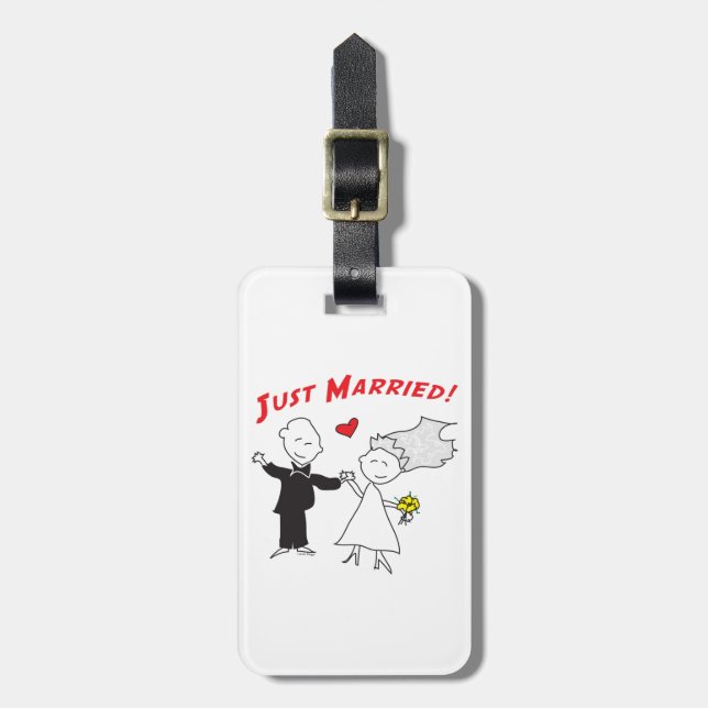 Étiquette À Bagage Juste un Mariage marié (Devant Vertical)