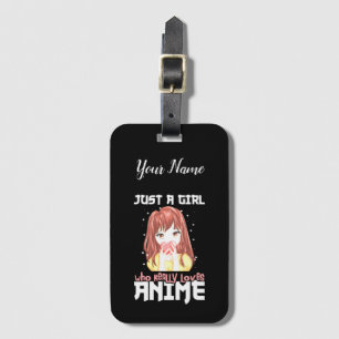 Étiquette À Bagage Juste Une Fille Qui Aime Vraiment Anime