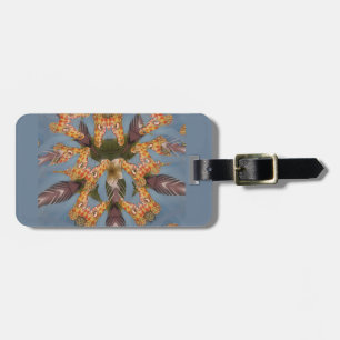 Étiquette À Bagage Kaleidoscope Giraffe Mandala : Safari Art Abstrait