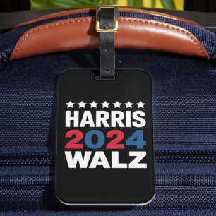 Étiquette À Bagage Kamala Harris Walz, Présidente Vice-Présidente