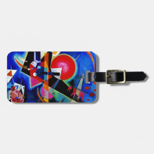 Étiquette À Bagage Kandinsky dans la peinture d'abrégé sur bleu